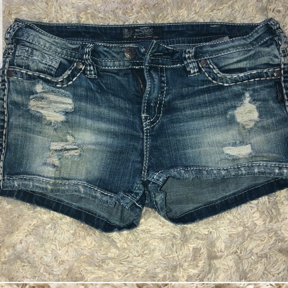 Silver shorts size 31 brand new condition aiko